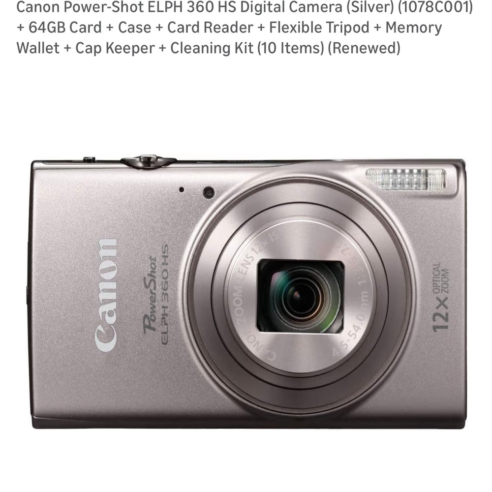 Canon ELPH 360 HS Digital Camera - Silver